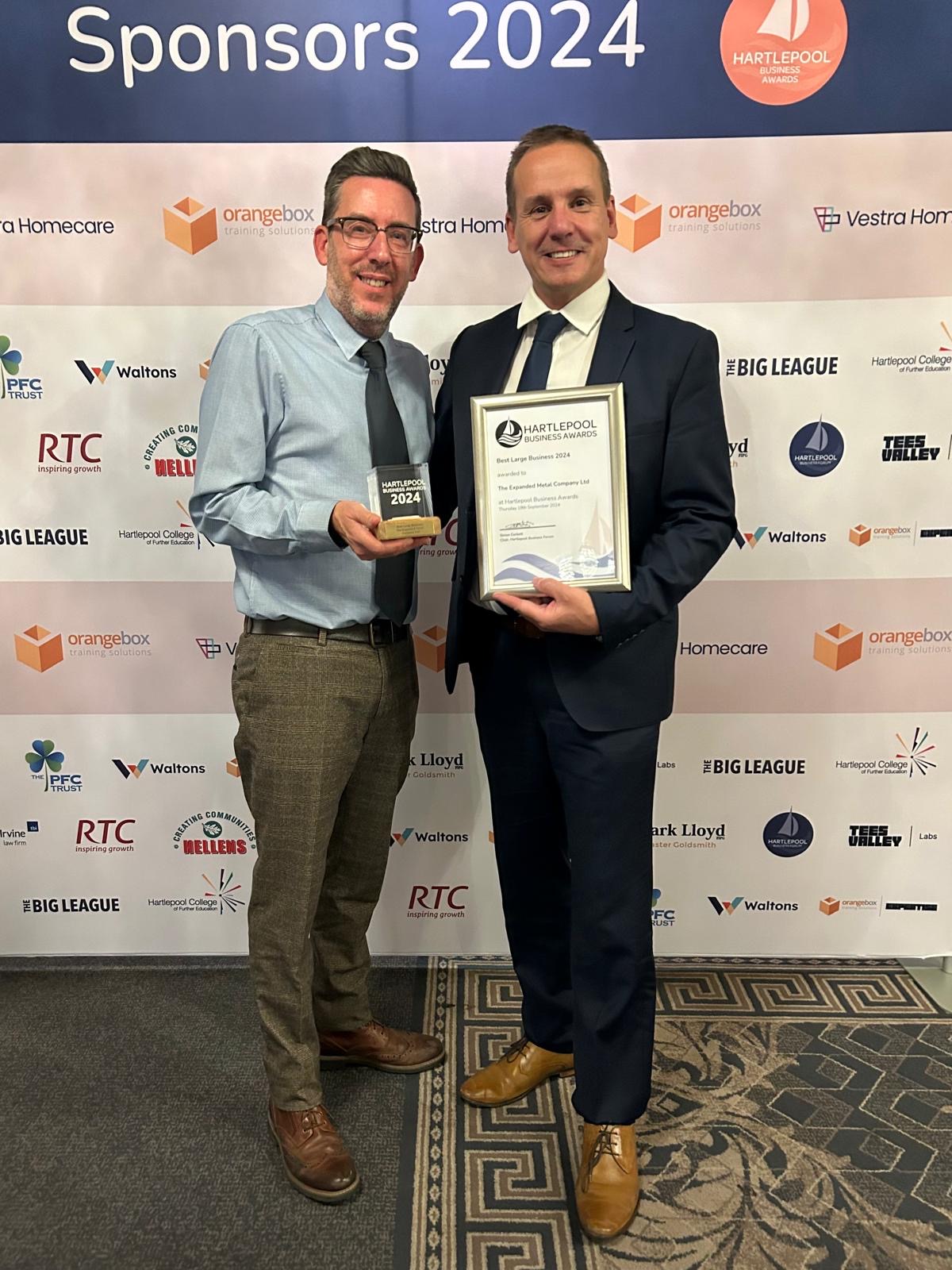 The Expanded Metal Company Wins Best Large Business at Hartlepool Business Awards